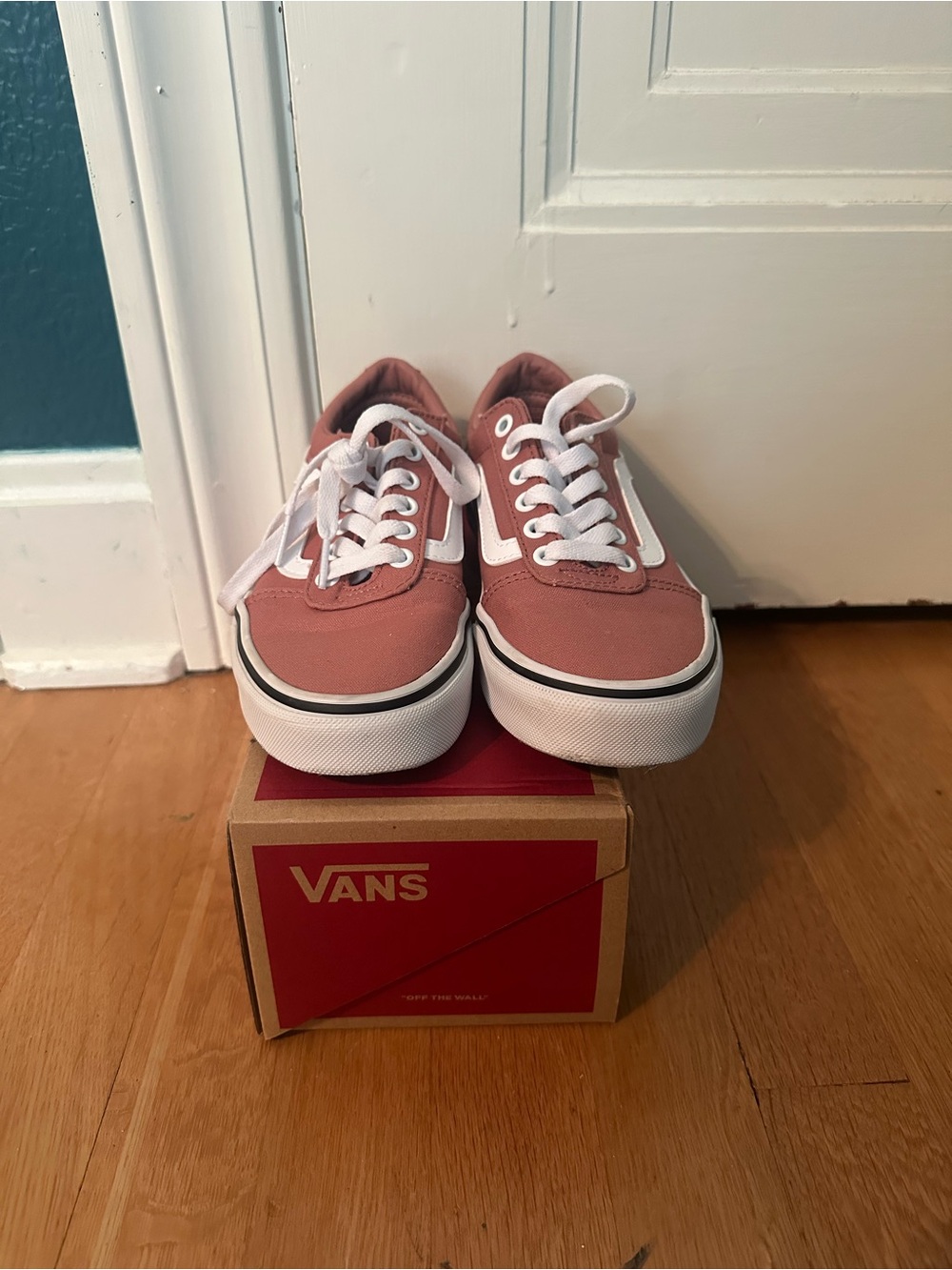 Vans Women’s Old Skool Canvas Night Rose Sneakers with White Stripe